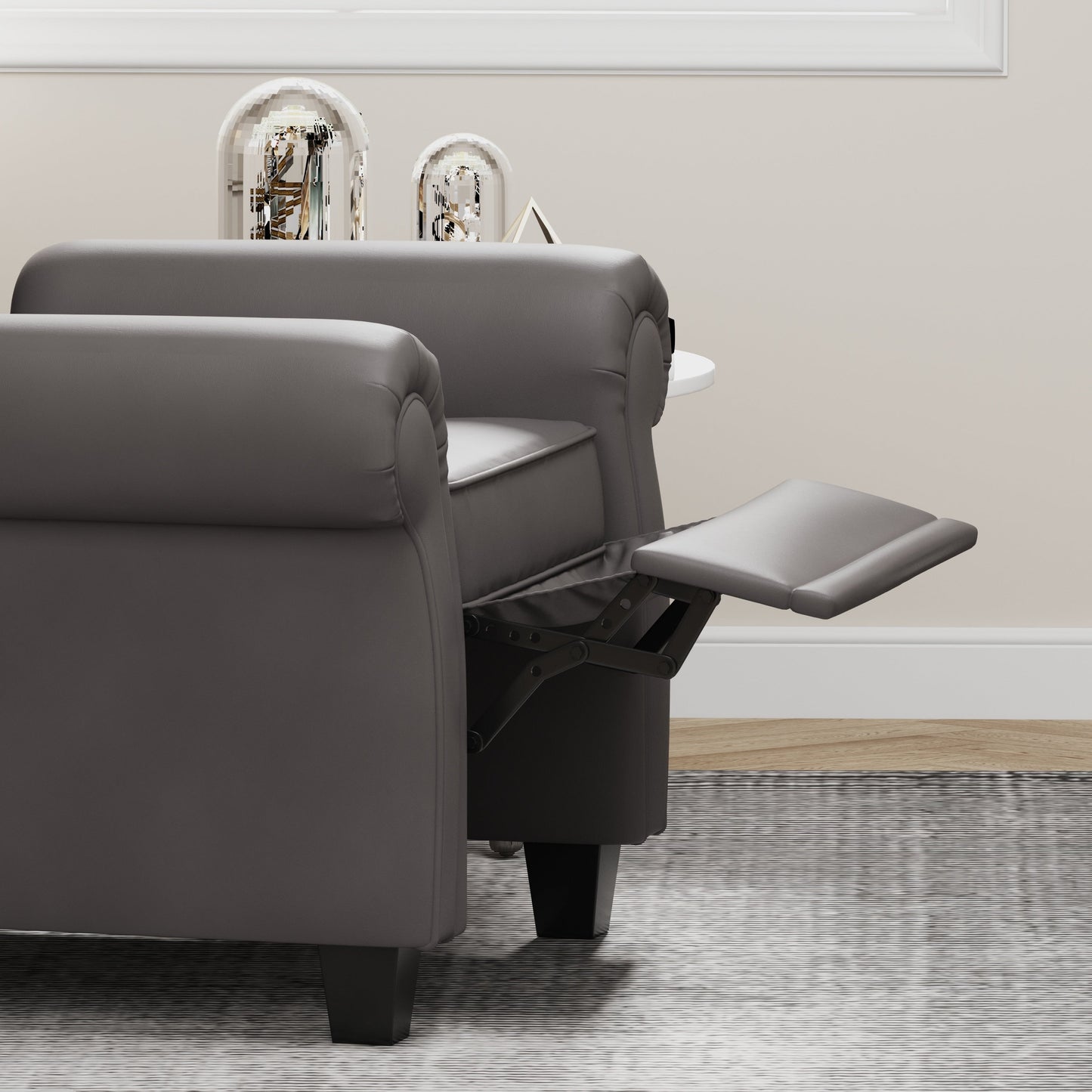 35.04 Poltrona imbottita regolabile con gambe robuste