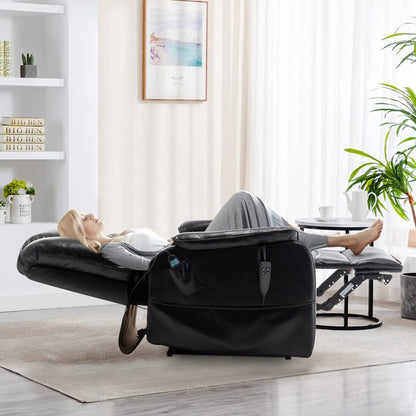 Poltrona reclinabile elettrica doppia da 35,5 W, massaggio termico, 180 gradi