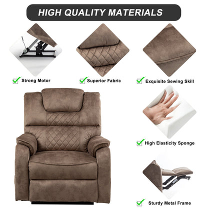 Poltrona reclinabile elettrica doppia da 35,5 W, massaggio termico, 180 gradi