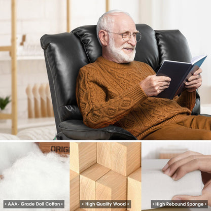 Poltrona reclinabile elettrica doppia da 35,5 W, massaggio termico, 180 gradi