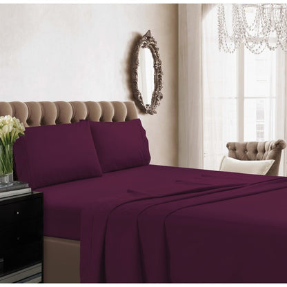 Set di lenzuola con tasca profonda in percalle di cotone extra 350 TC con piatto oversize