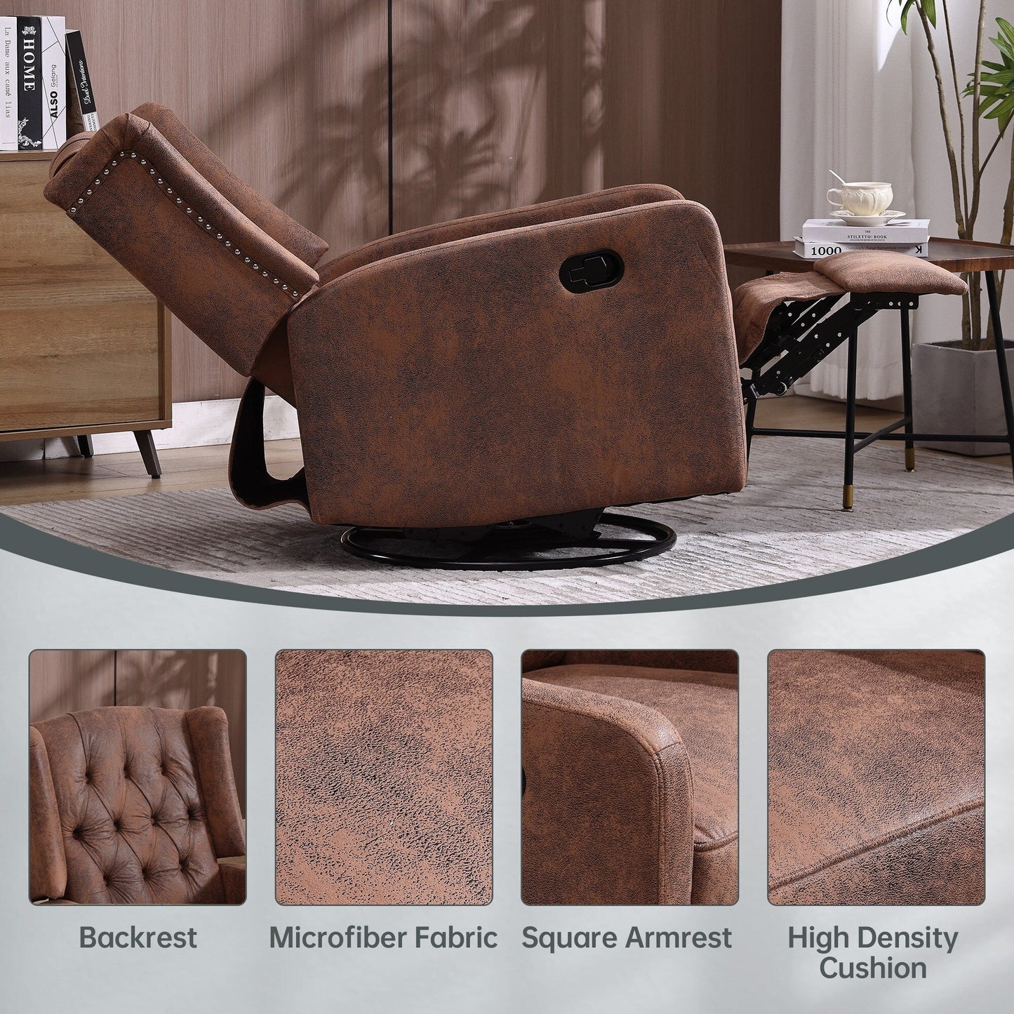 Sedia a dondolo girevole a 360 gradi per la cameretta dei bambini