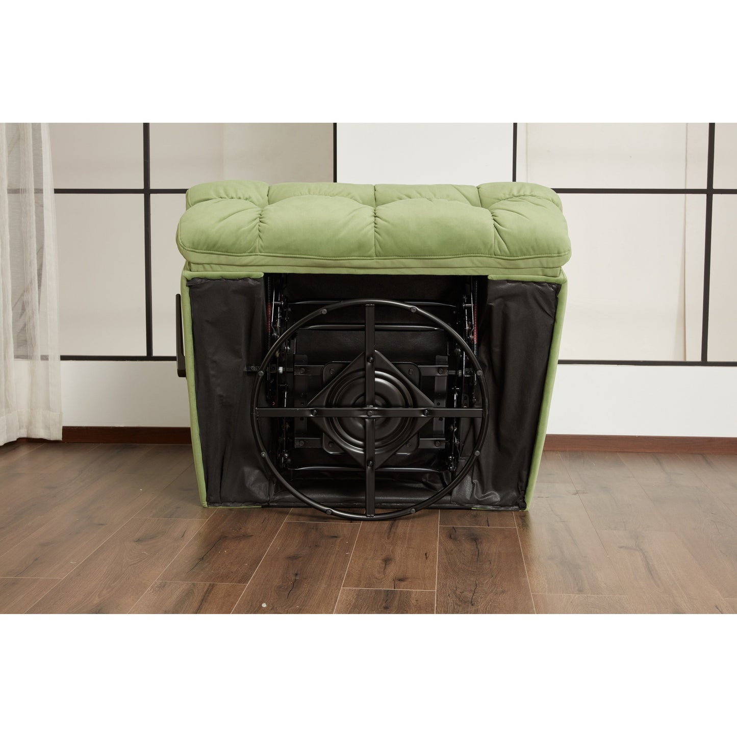 Divano reclinabile girevole a 360°, con rivestimento in tessuto, con supporto lombare, per soggiorno