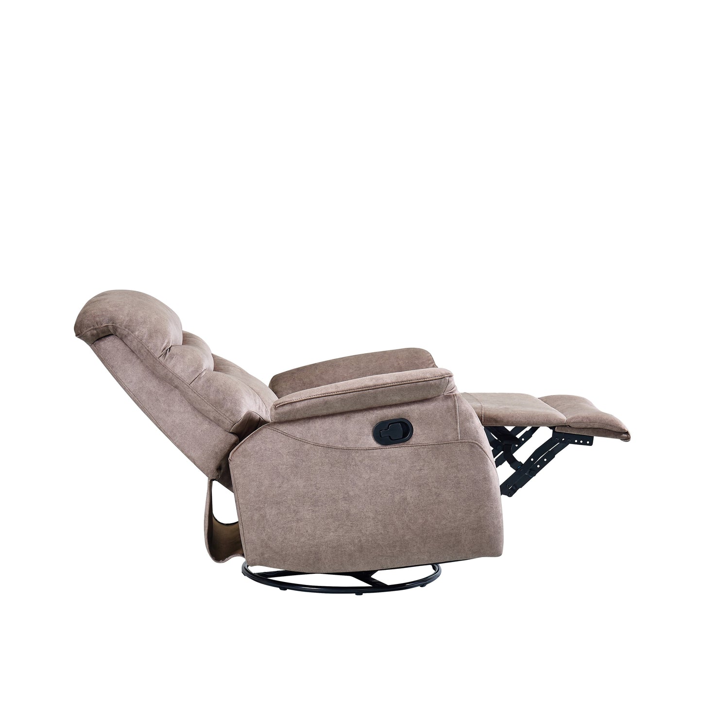 Poltrona reclinabile girevole a 360° con schienale regolabile, tessuto resistente, divano reclinabile moderno con supporto lombare