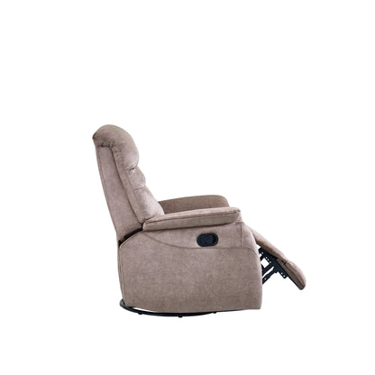 Poltrona reclinabile girevole a 360° con schienale regolabile, tessuto resistente, divano reclinabile moderno con supporto lombare