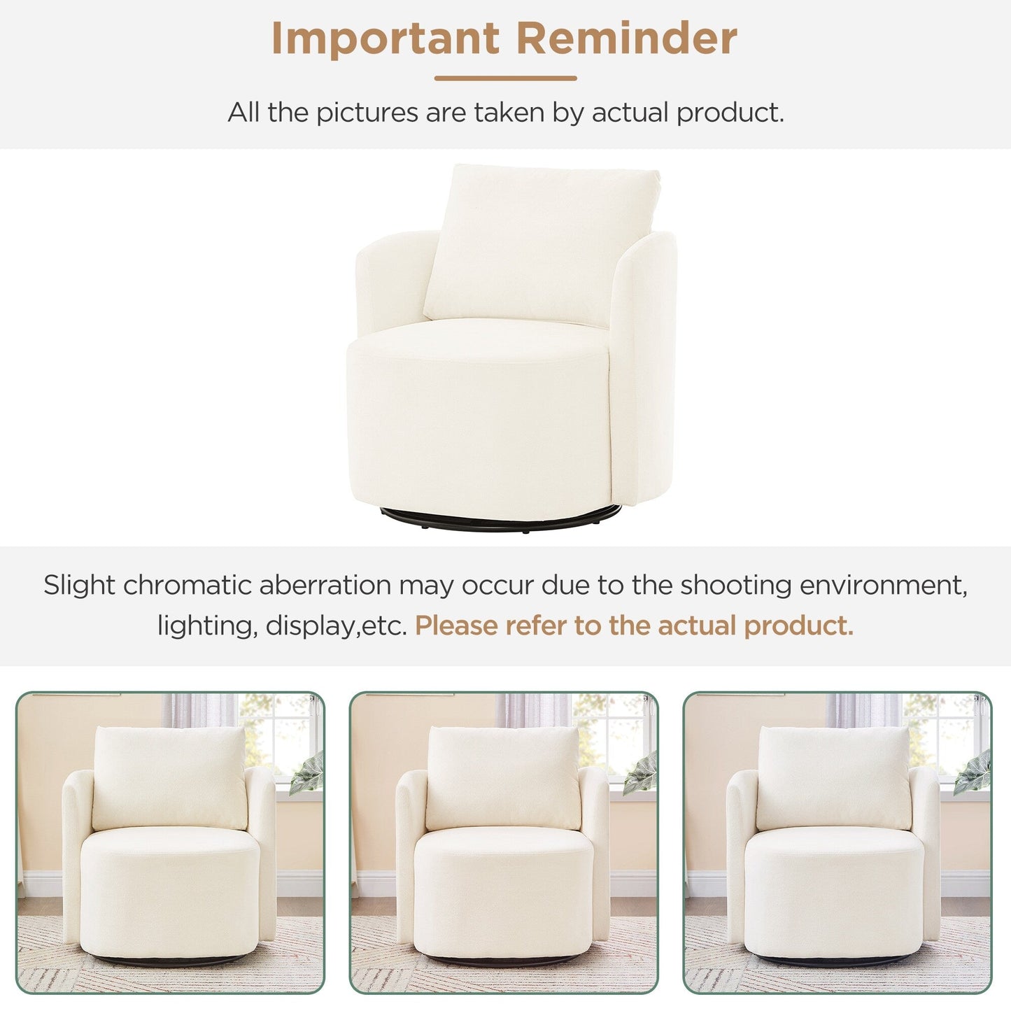 Poltrona girevole a 360°, poltrona a botte in ciniglia, poltrona lounge dal design curvo, poltrona girevole imbottita per soggiorno