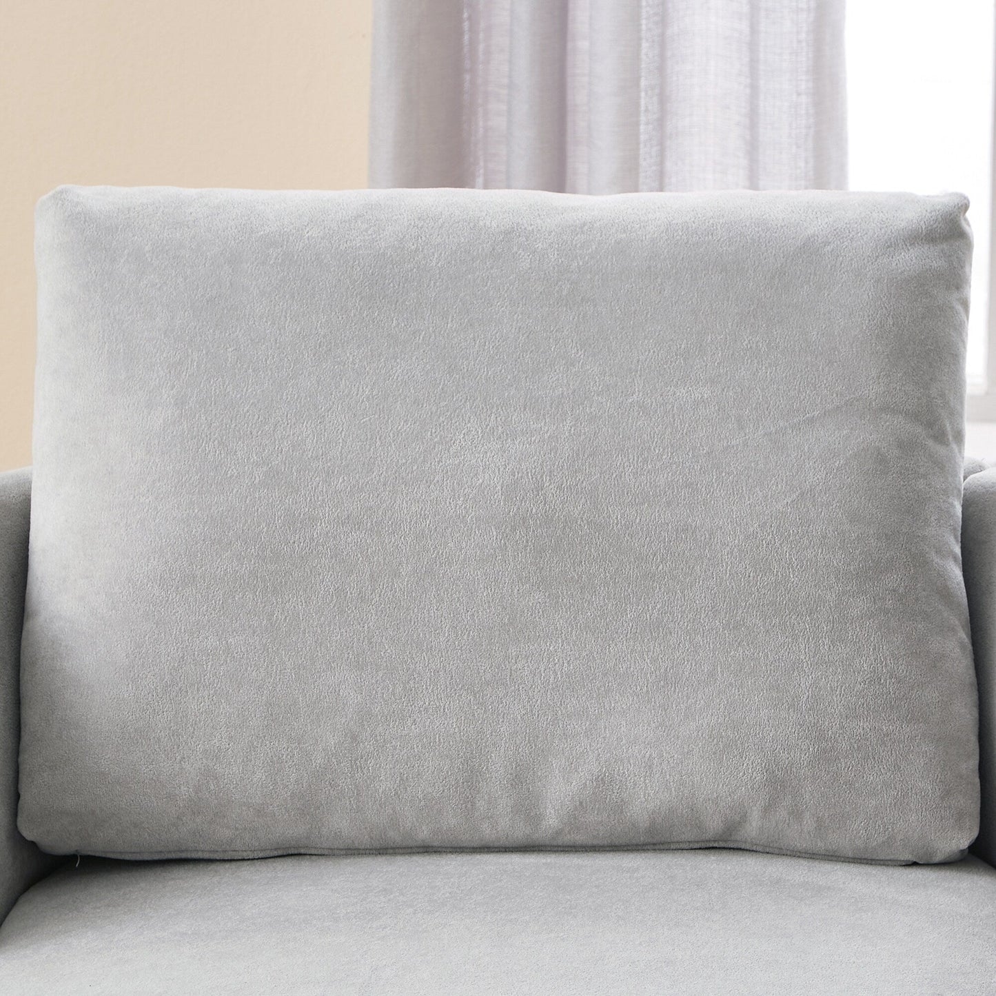 Poltrona girevole a 360°, poltrona a botte in ciniglia, poltrona lounge dal design curvo, poltrona girevole imbottita per soggiorno