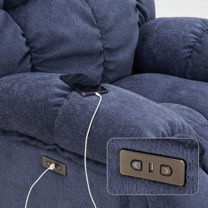 Poltrona reclinabile elettrica girevole a 360°, schienale alto e morbido, seduta spaziosa, più posizioni di reclinazione per il massimo comfort