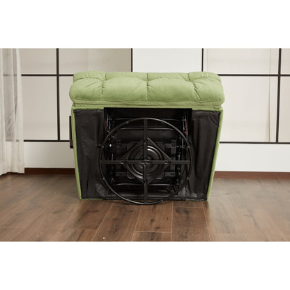 Poltrona reclinabile girevole a 360° con meccanismo di chiusura manuale e schienale alto