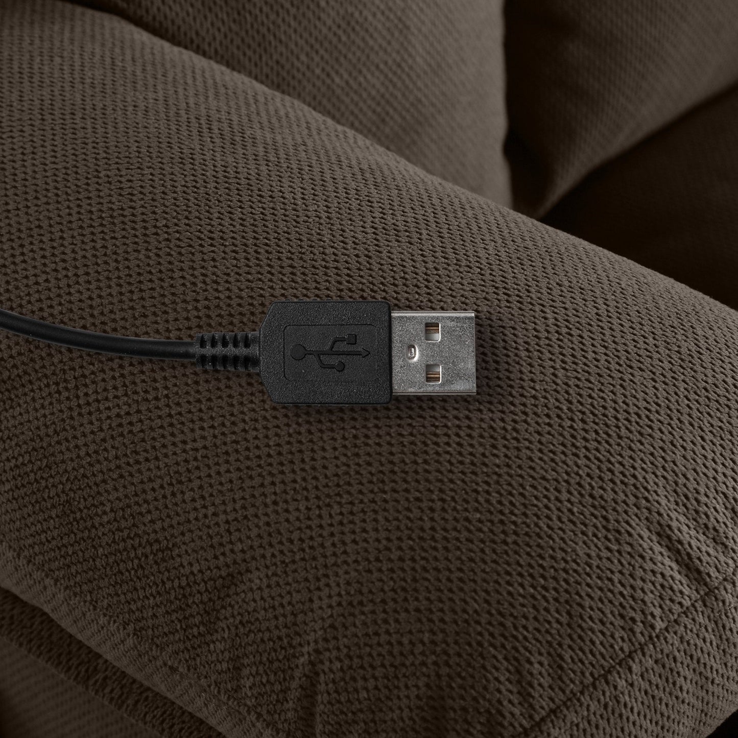 Poltrona reclinabile massaggiante riscaldata girevole a 360° con ricarica USB, portabicchieri, vano portaoggetti laterale e rivestimento in morbido pile