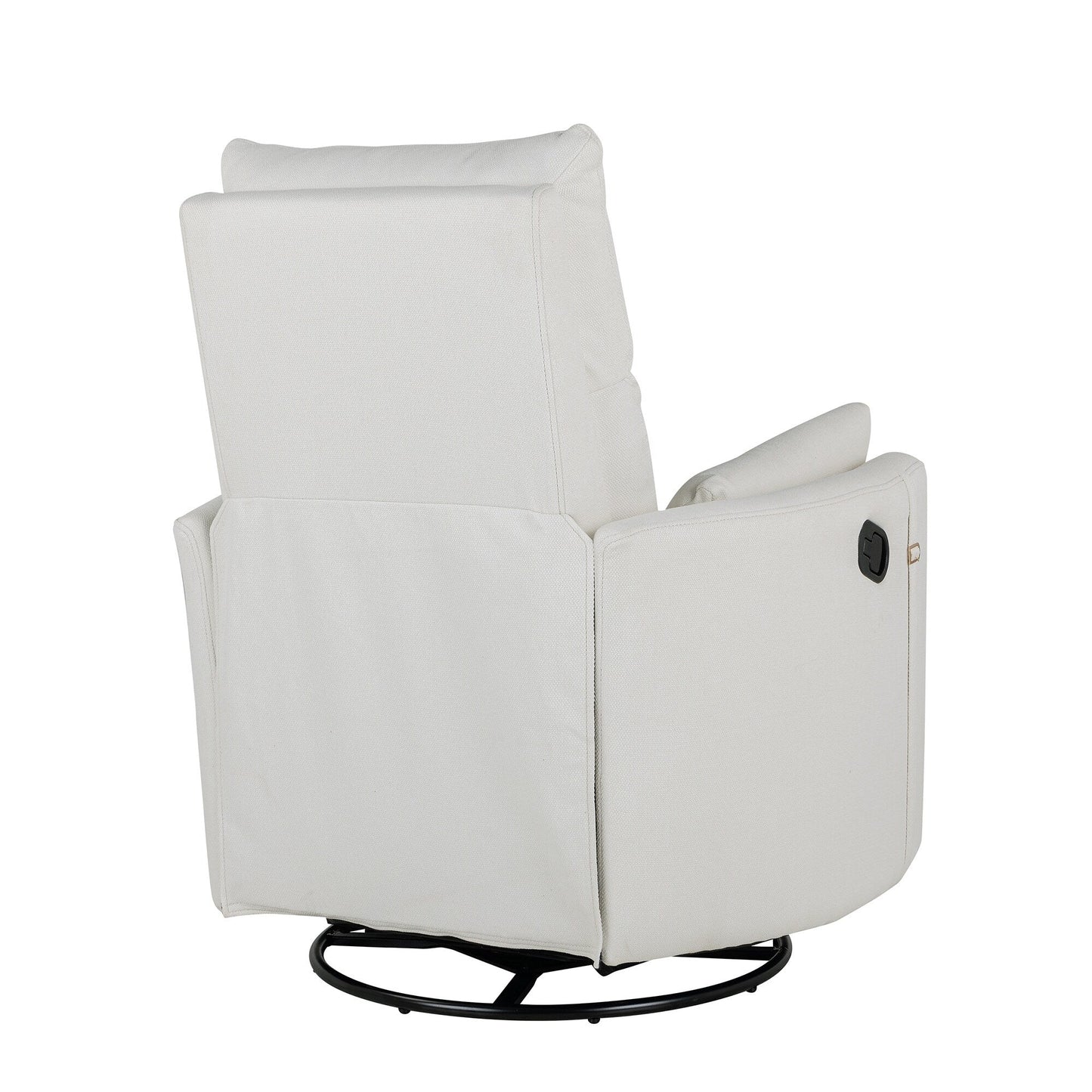 Poltrona reclinabile manuale girevole a 360° con schienale basculante regolabile e braccioli ergonomici