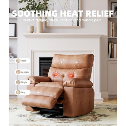 Poltrone reclinabili girevoli a 360° con riscaldamento e massaggio - Poltrona reclinabile pigra