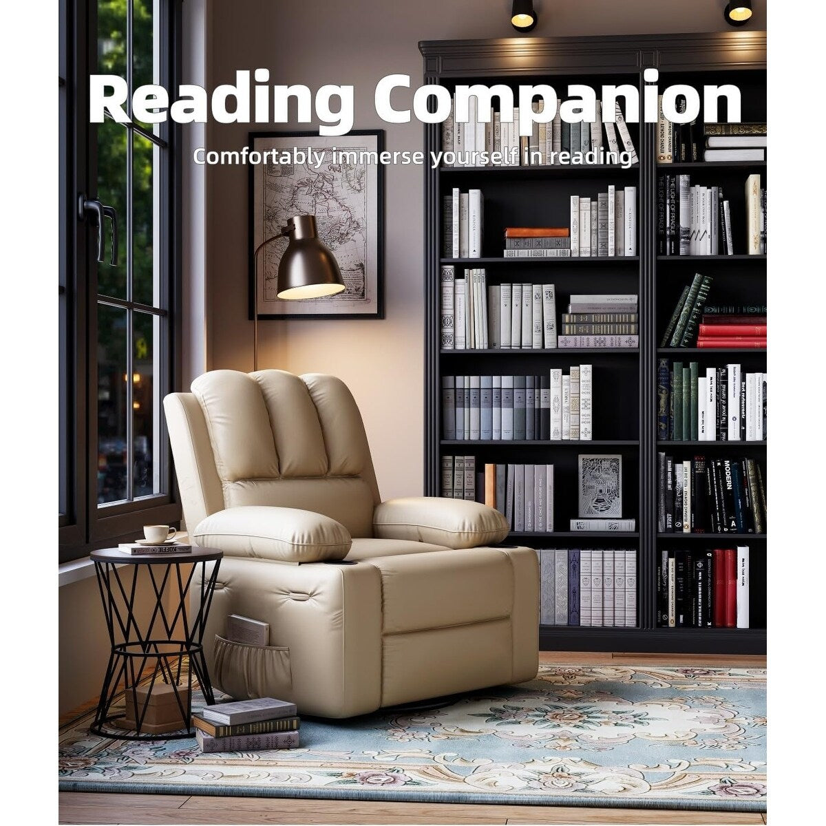 Poltrone reclinabili girevoli a 360° di grandi dimensioni con riscaldamento e massaggio