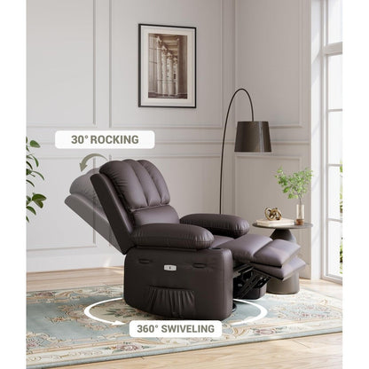 Poltrone reclinabili girevoli a 360° di grandi dimensioni con riscaldamento e massaggio