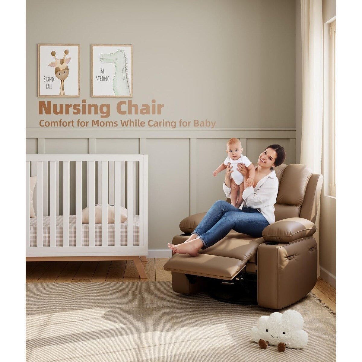 Poltrone reclinabili girevoli a 360° di grandi dimensioni con riscaldamento e massaggio