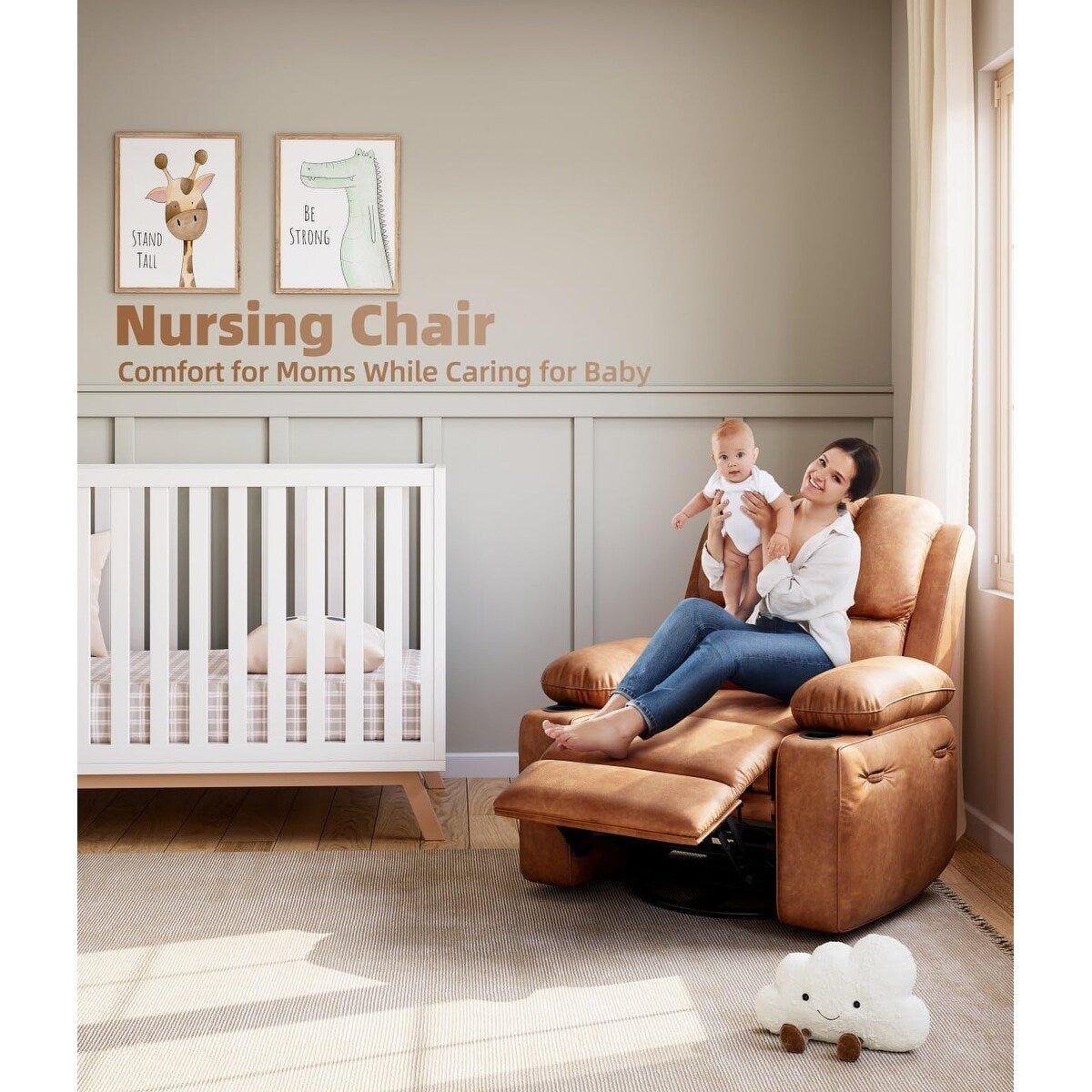 Poltrone reclinabili girevoli a 360° di grandi dimensioni con riscaldamento e massaggio