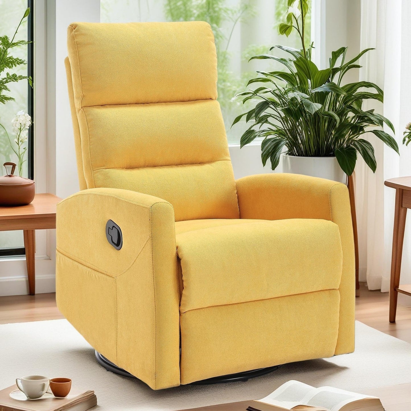 Poltrona reclinabile manuale girevole a 360° per soggiorno