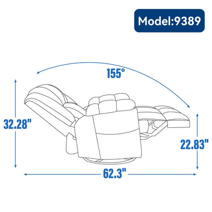 Poltrona reclinabile girevole a 360° - Comfort extra large