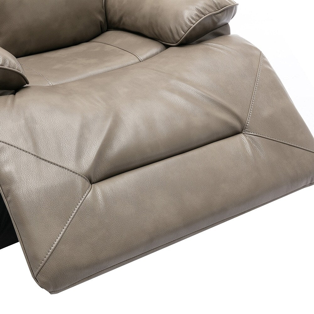 Poltrona reclinabile girevole a 360° con luci a LED, poltrona multimediale manuale