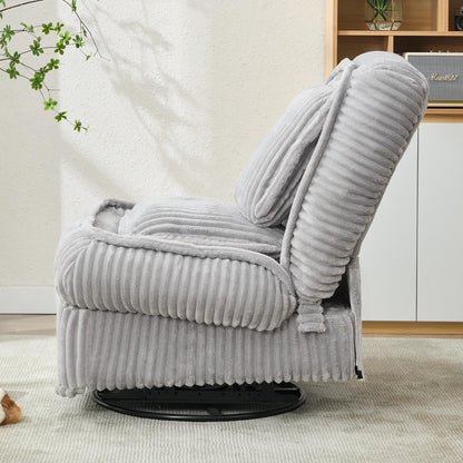 Divano singolo girevole a 360°, divano reclinabile, poltrona a dondolo senza braccioli con meccanismo manuale, soggiorno e ufficio