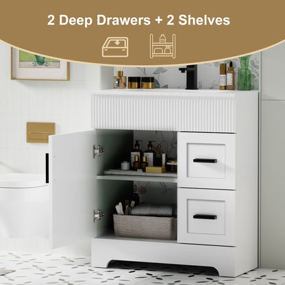 Mobile bagno Wavy Line 30/36/48 con lavabo e rubinetto