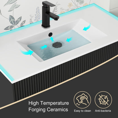 Mobile bagno Wavy Line 30/36/48 con lavabo e rubinetto