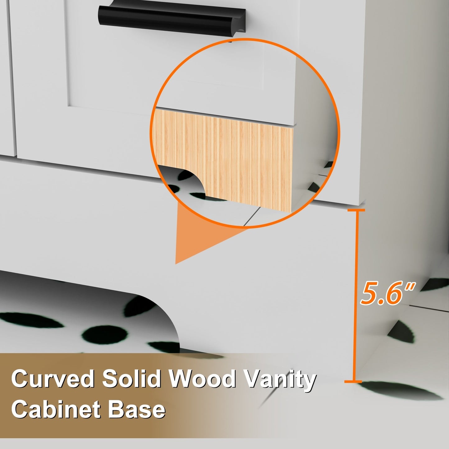 Mobile bagno Wavy Line 30/36/48 con lavabo e rubinetto