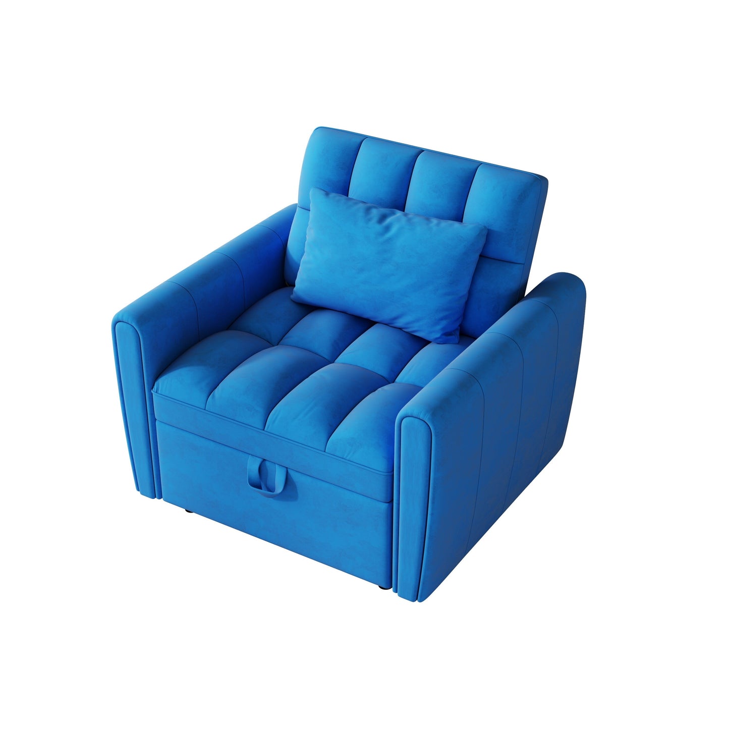 Divano letto pieghevole di grandi dimensioni da 38,2 pollici, divano singolo moderno in velluto, divano letto con schienale regolabile