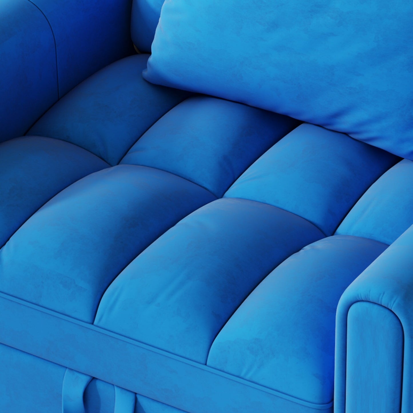 Divano letto pieghevole di grandi dimensioni da 38,2 pollici, divano singolo moderno in velluto, divano letto con schienale regolabile