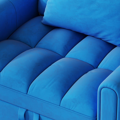 Divano letto pieghevole di grandi dimensioni da 38,2 pollici, divano singolo moderno in velluto, divano letto con schienale regolabile