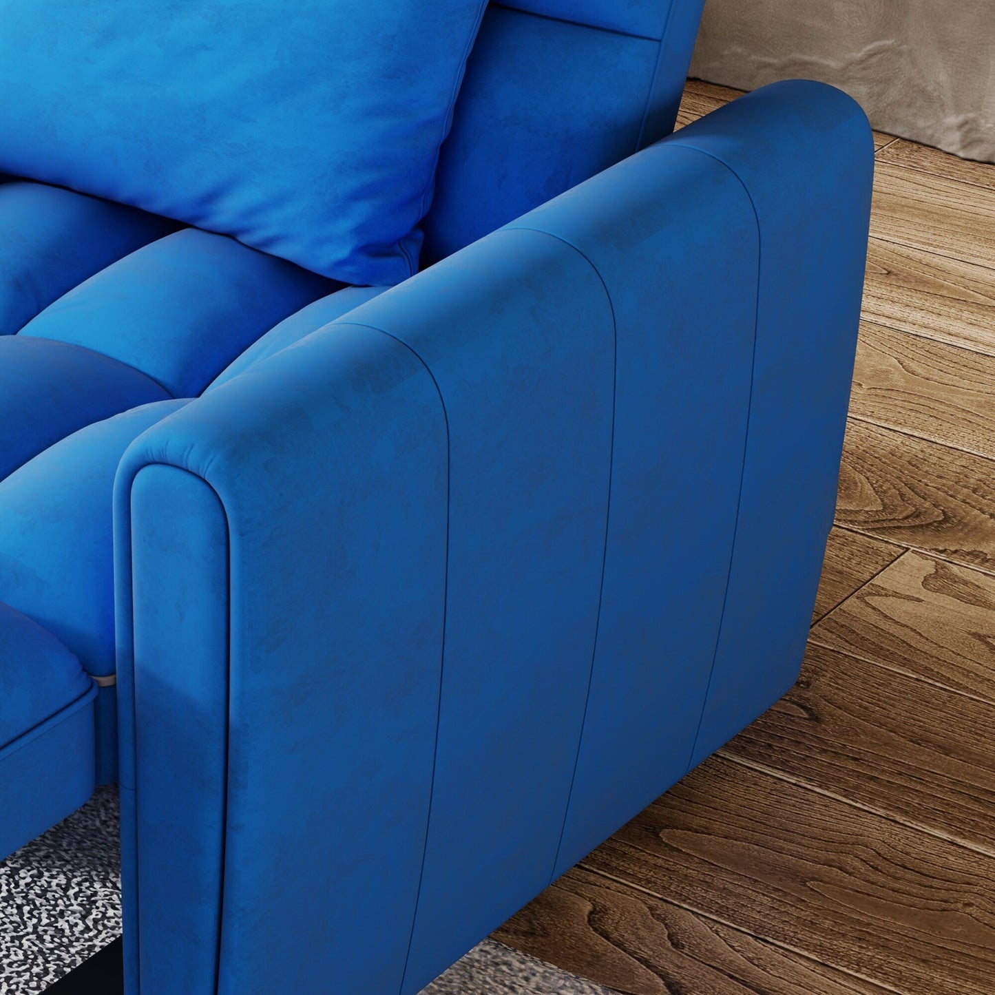 Divano letto pieghevole di grandi dimensioni da 38,2 pollici, divano singolo moderno in velluto, divano letto con schienale regolabile