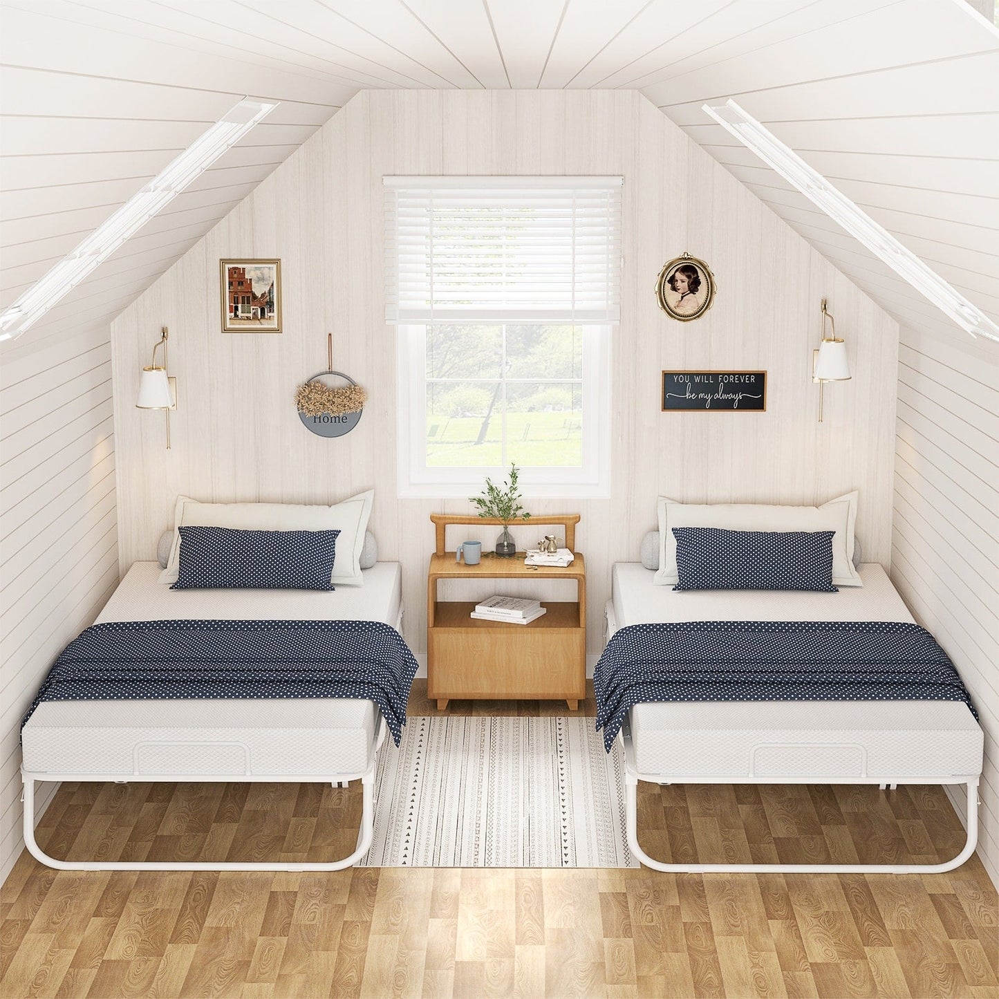 Letto pieghevole da 38'' con materasso, letto pieghevole portatile con telo di copertura