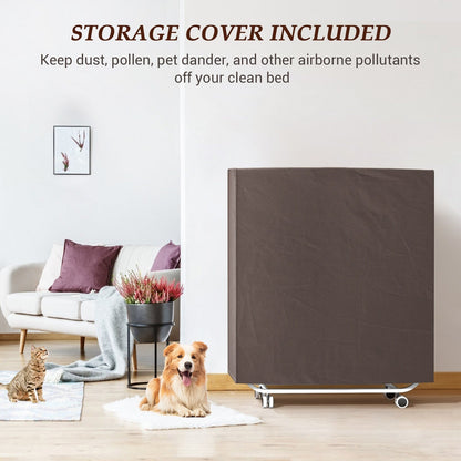 Letto pieghevole da 38'' con materasso, letto pieghevole portatile con telo di copertura