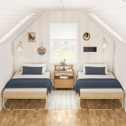 Letto pieghevole da 38'' con materasso, letto pieghevole portatile con telo di copertura