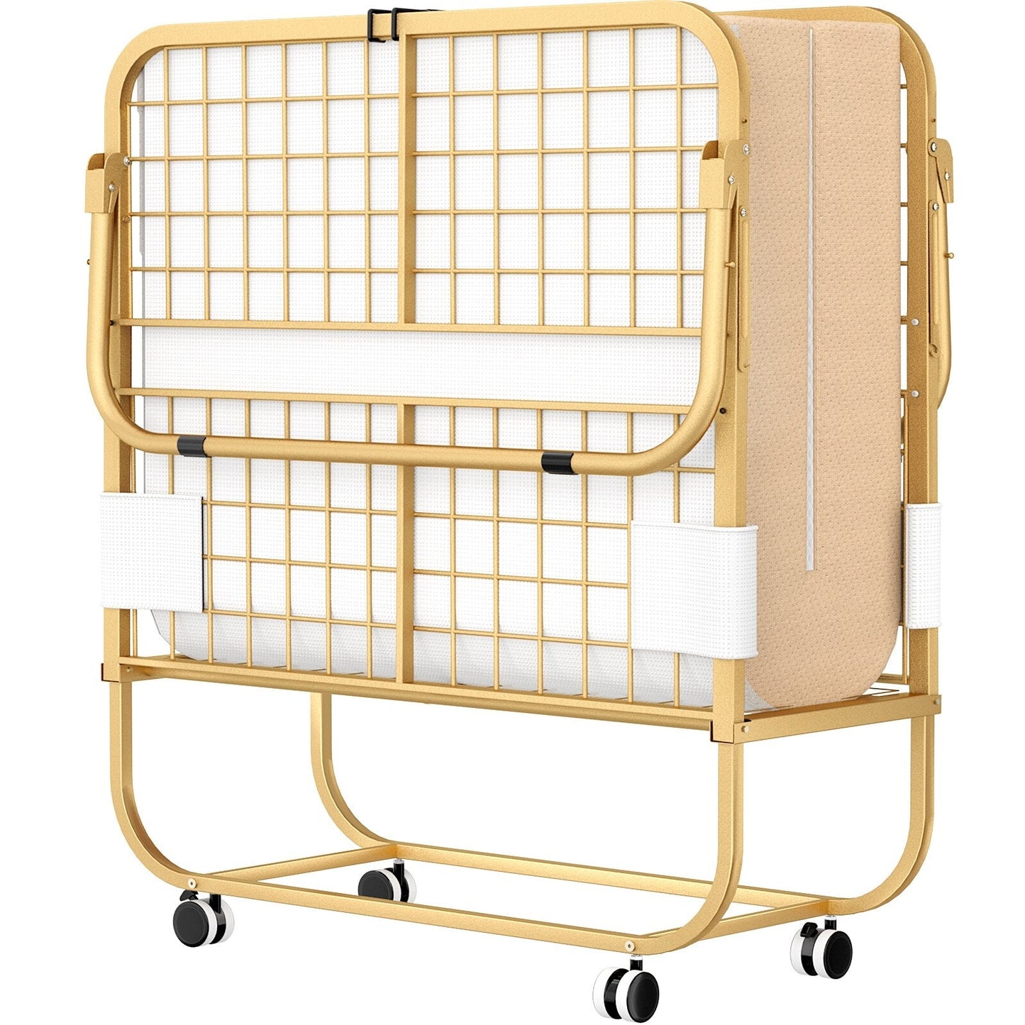 Letto pieghevole da 38'' con materasso, letto pieghevole portatile con telo di copertura