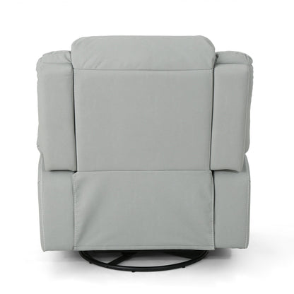 Poltrona reclinabile girevole manuale standard in similpelle larga 39