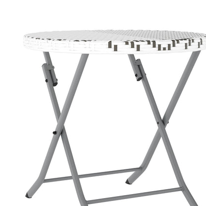 Set da bistrot pieghevole in rattan PE per interni/esterni da 3 pezzi