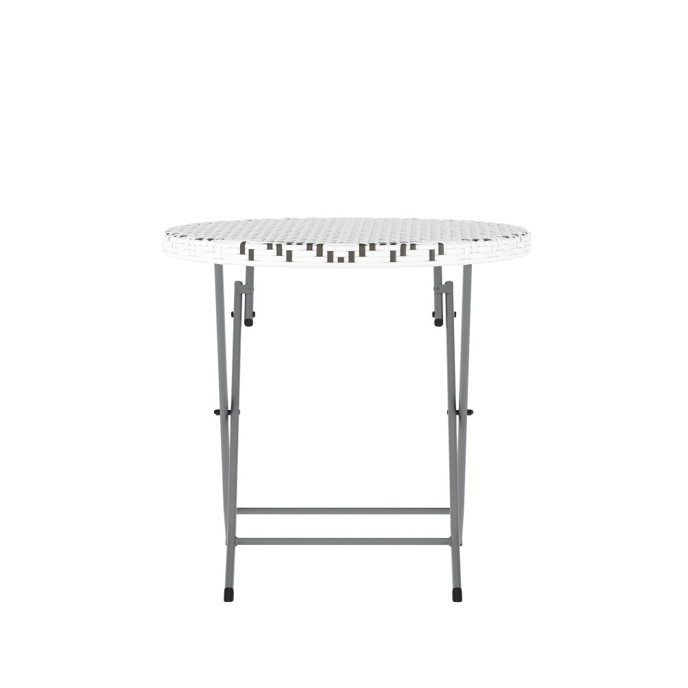 Set da bistrot pieghevole in rattan PE per interni/esterni da 3 pezzi