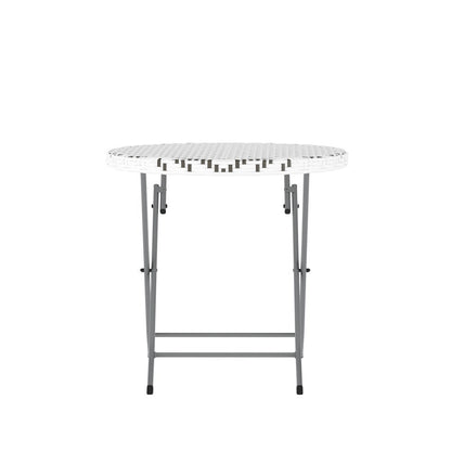 Set da bistrot pieghevole in rattan PE per interni/esterni da 3 pezzi