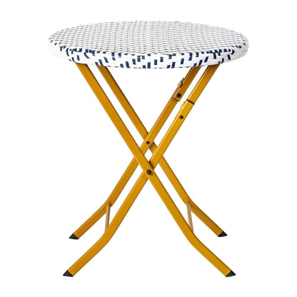 Set da bistrot pieghevole in rattan PE per interni/esterni da 3 pezzi