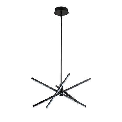 Lampadario a sospensione lineare Sputnik in alluminio moderno nero/oro a LED per soggiorno/sala da pranzo/cucina