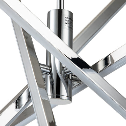 Lampadario a sospensione lineare Sputnik in alluminio moderno nero/oro a LED per soggiorno/sala da pranzo/cucina