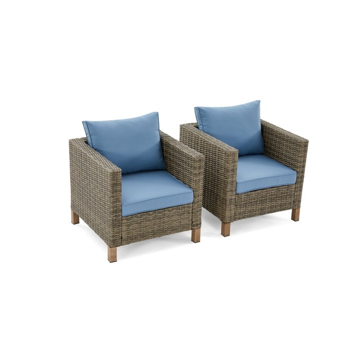 Gruppo di posti a sedere per esterni da 4 persone con cuscini