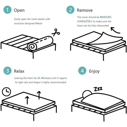 Coprimaterasso in memory foam con gel rinfrescante da 4 pollici, coprimaterasso in schiuma ventilata con CertiPUR-US
