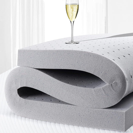Coprimaterasso da 4 pollici, coprimaterasso in memory foam gel, coprimaterasso matrimoniale per un sonno morbido e rinfrescante, allevia la pressione