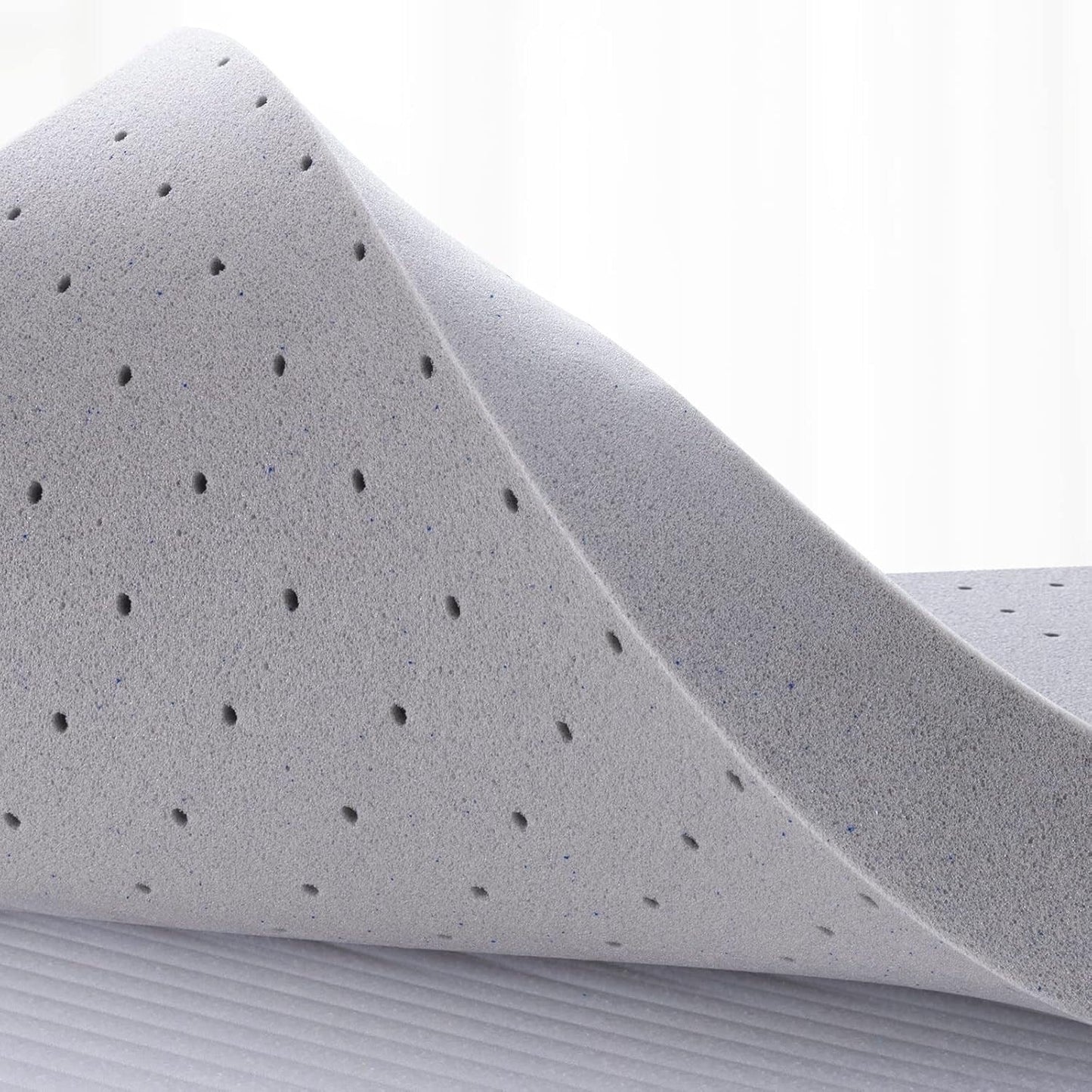 Coprimaterasso da 4 pollici per letto singolo, coprimaterasso in memory foam in gel per letto matrimoniale per un sonno morbido e rinfrescante, allevia la pressione