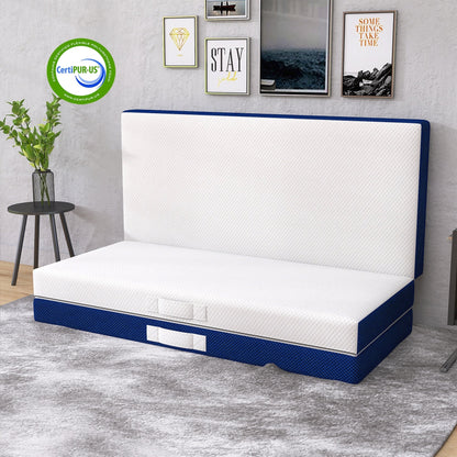 Materasso in memory foam rinfrescante pieghevole in tre parti da 4 pollici