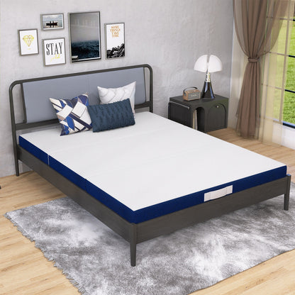Materasso in memory foam rinfrescante pieghevole in tre parti da 4 pollici
