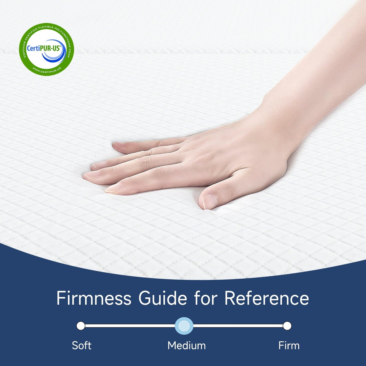 Materasso in memory foam rinfrescante pieghevole in tre parti da 4 pollici