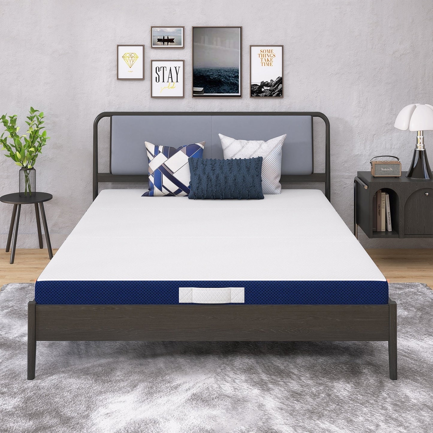 Materasso in memory foam rinfrescante pieghevole in tre parti da 4 pollici